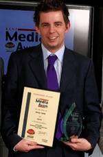 Senior reporter Simon Tulett who won Newspaper/Online Journalist of the Year at the Shepherd Neame Kent Media Awards