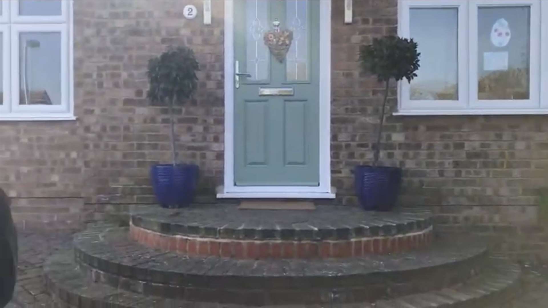 Bay trees outside Lee's house before the thieves struck