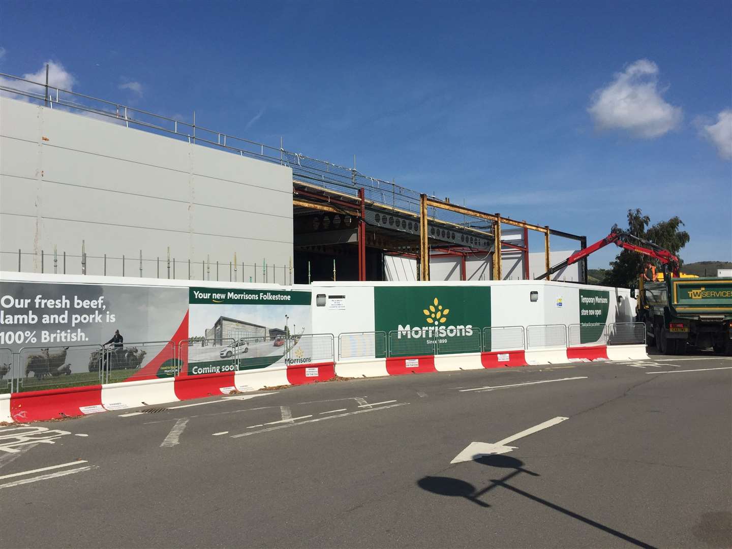 The new Morrisons supermarket is coming along nicely