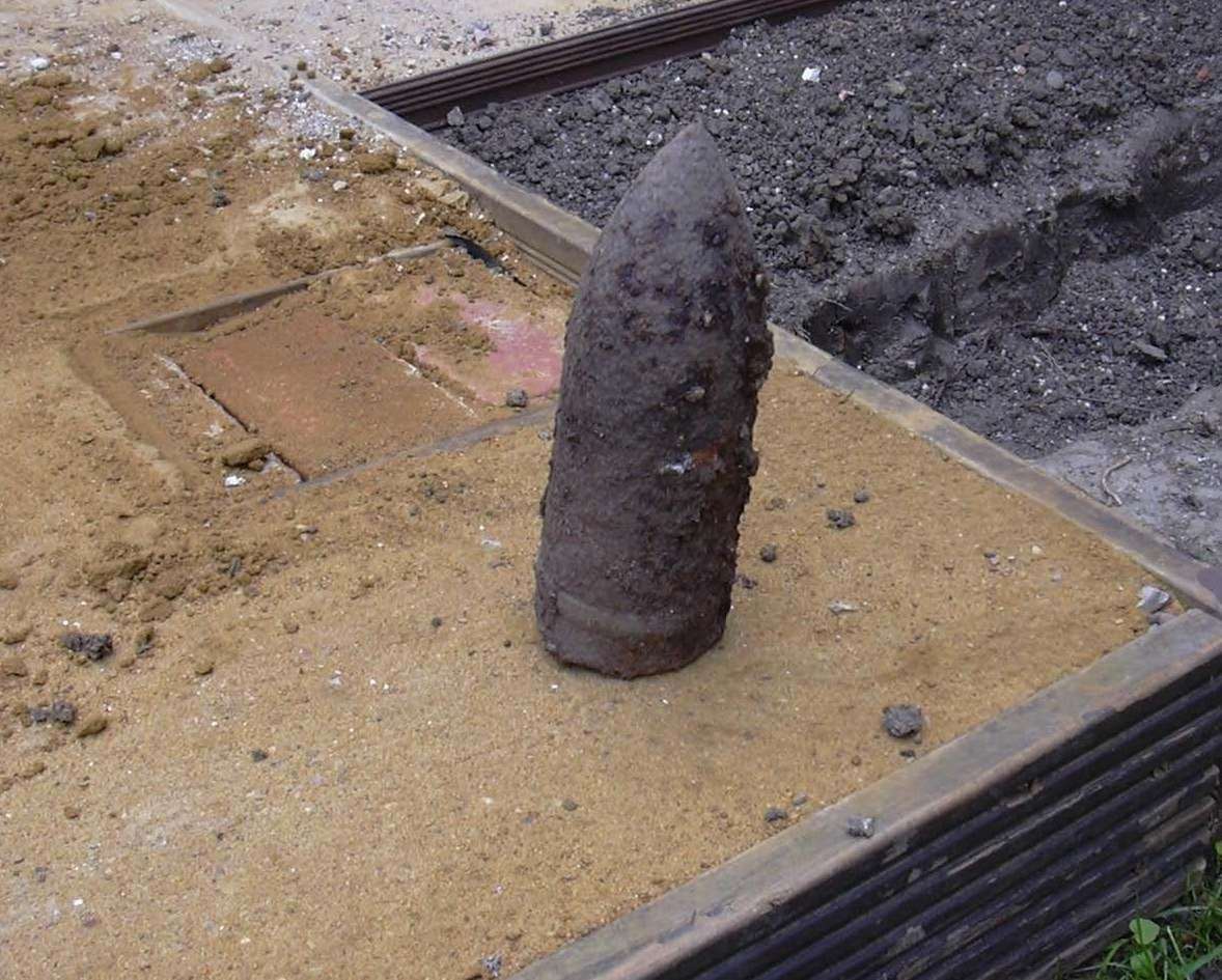 The shell was found in Reculver Road, Beltinge. Picture: John Davies