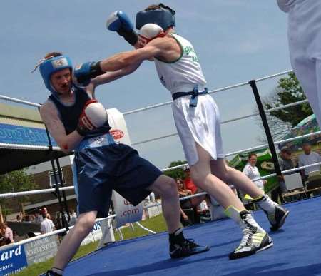 Action from one of the bouts. Picture: MATT MCARDLE