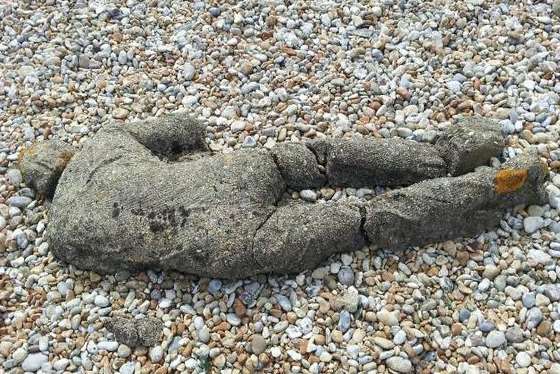 The stone man was found on a remote Dungeness beach