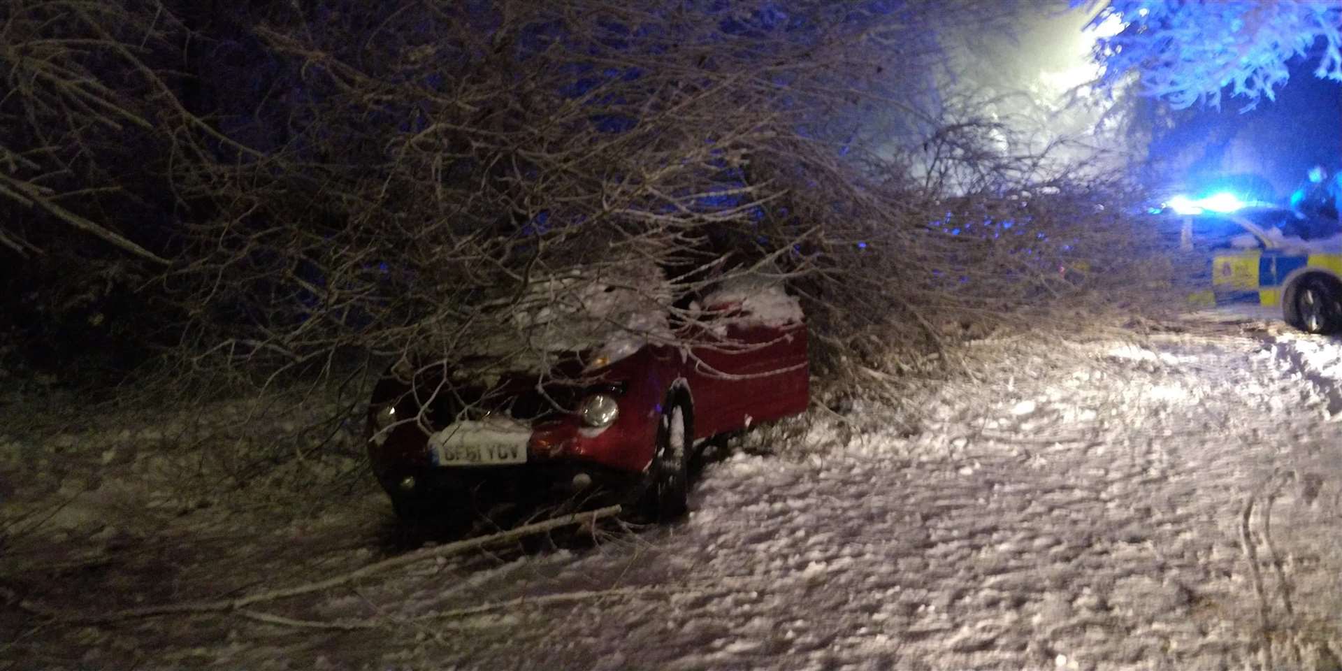 One car was abandoned after it got stuck in the snow. Pic by Alan Moles. (6927453)