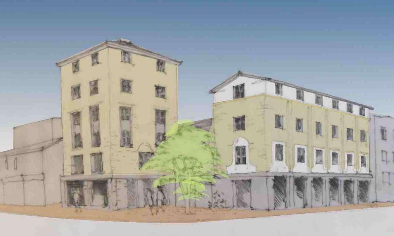 An artist's impression of what the proposed development in New Road, Gravesend