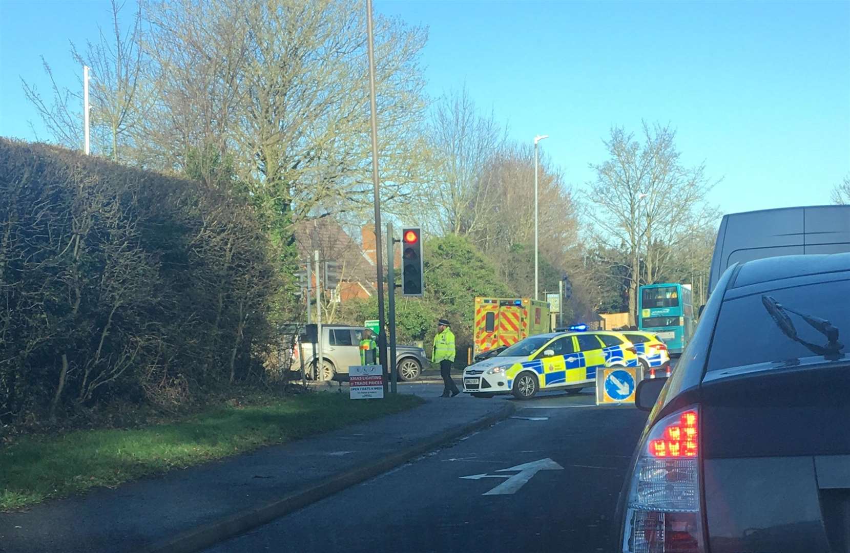 Drivers are being told to expect delays when approaching the Linton crossroads