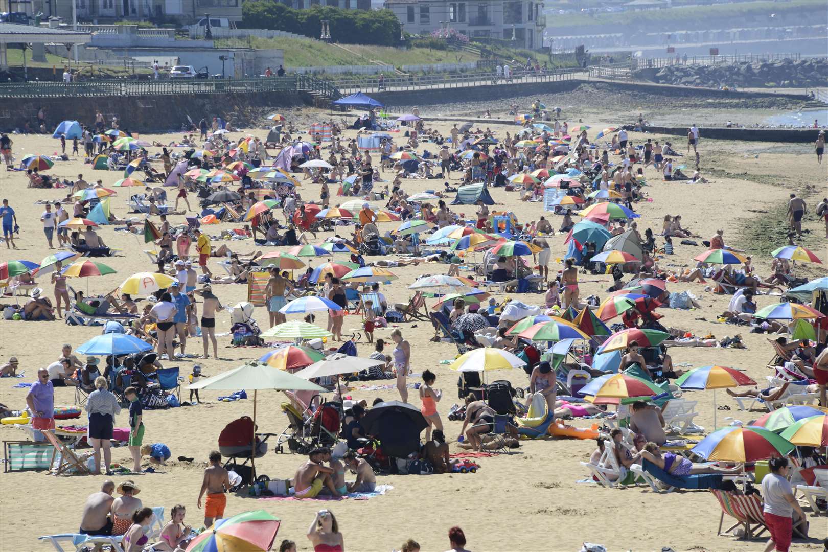 Margate Beach during a hot spell in 2016