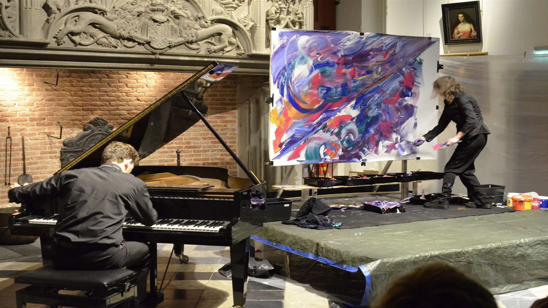 Music painting with pianist Reinis Zarins