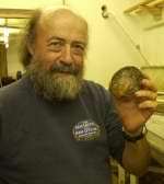 John Bayes with a normal adult oyster
