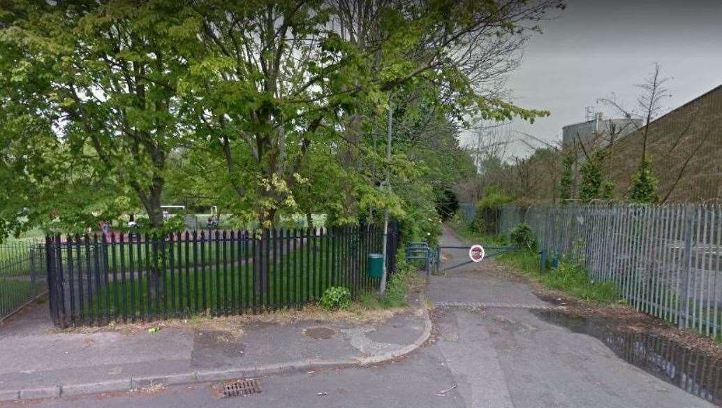 The assault is alleged to have happened in an alley, off Waterton Avenue and Mark Lane, Gravesend. Picture: Google