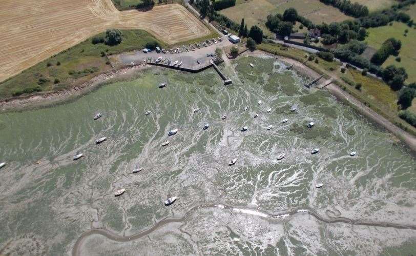 Lower Halstow Yacht Club from the air