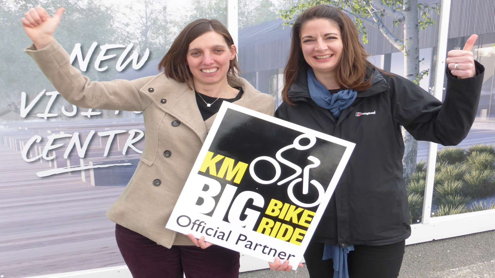 Lorraine Cheesmur and Lynette Crisp of Betteshanger Parks, Nr Deal announce support for the KM Big Bike Ride which takes place on Sunday, April 24.
