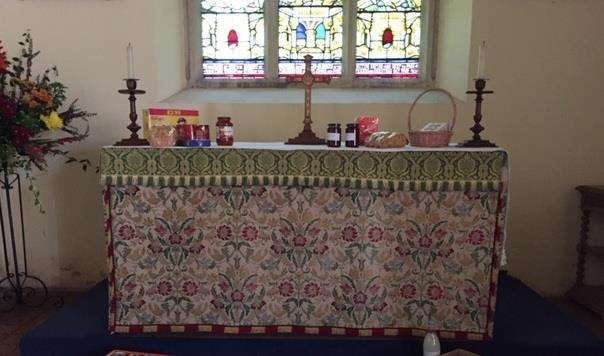 The scattering of produce left behind on the altar following the theft (4697209)