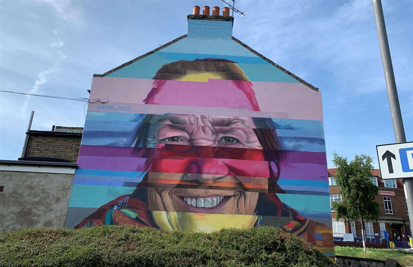 The mural at the end of Margate High Street is by artist Scotty Brave in his signature style