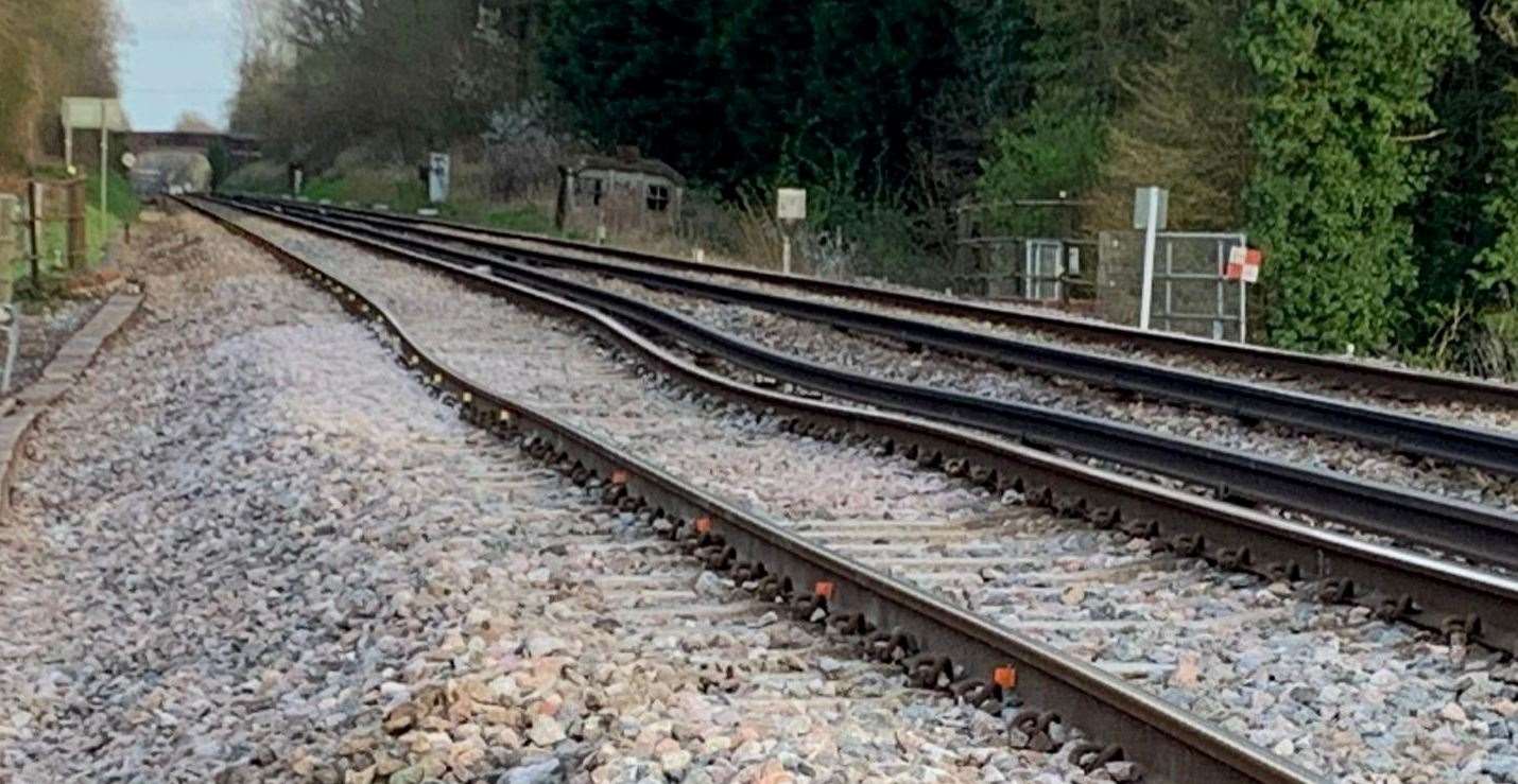 Network Rail says the track between Tonbridge and Edenbridge isn’t as level as it needs to be, so trains cannot safely run on it. Picture: @NetworkRailSE