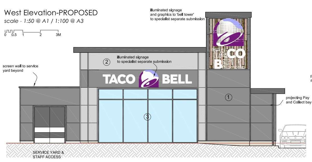 Plans have been resubmitted to include Taco Bell