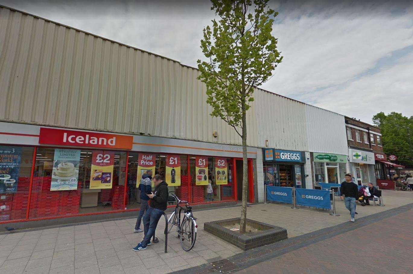 The two incidents happened outside Iceland in High Street, Gillingham (7476033)