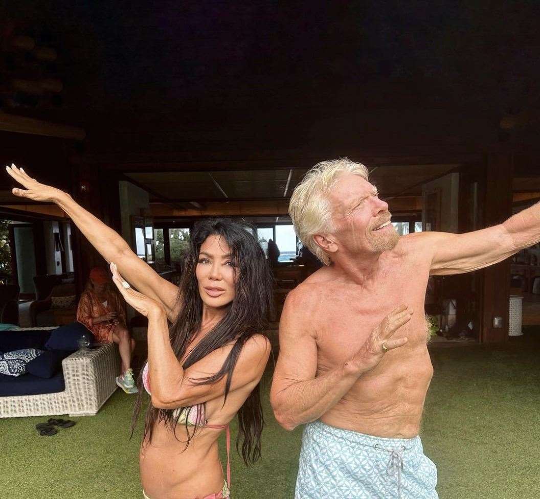 Ann Kaplan Mulholland, former star of the Real Housewives of Toronto, is pictured with Richard Branson. Picture: Ann Kaplan Mulholland/Instagram