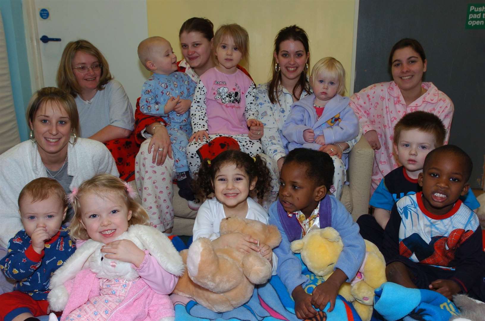 Nursery children and staff wearing their nightwear in aid of the Tsunami appeal In 2005