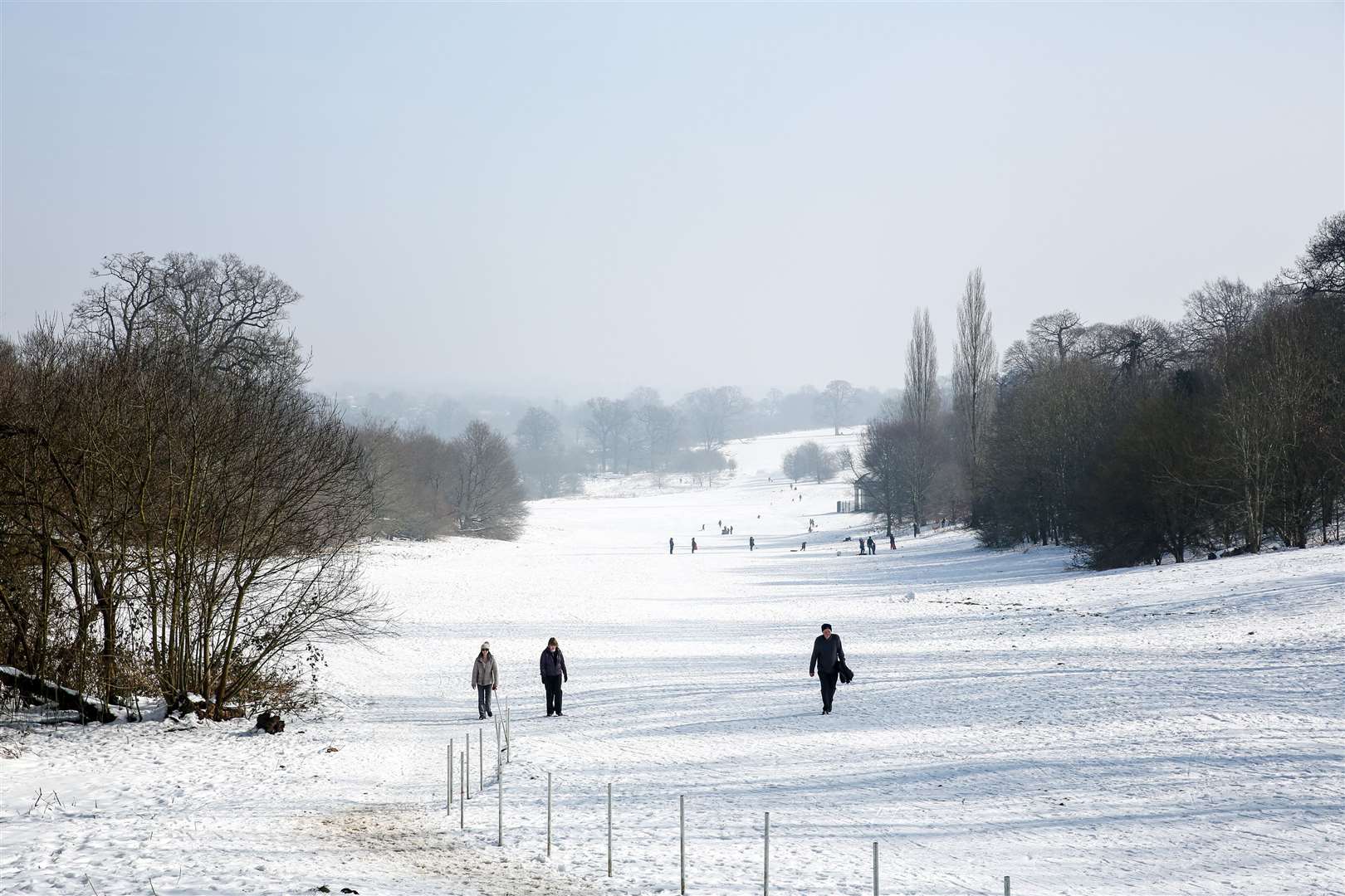 Snow at Mote Park in Maidstone in 2018. Picture: Matthew Walker