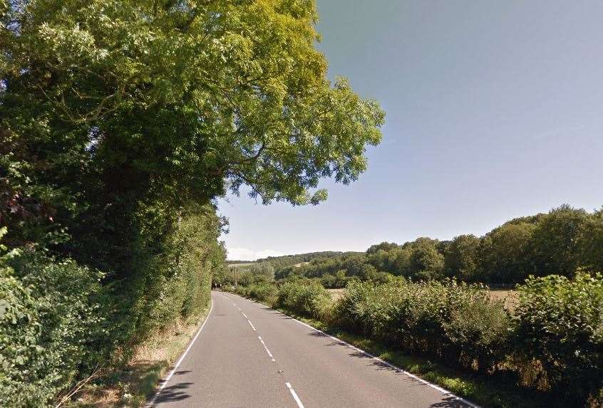 The A28 Ashford Road between Ashford and Canterbury. Credit - Google Street View. (11045257)