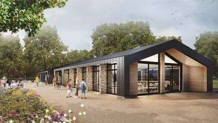 A CGI image of how the new cafe at Mote Park in Maidstone will look. Picture: Russell Perry Visual Studio