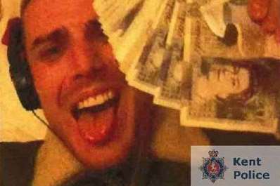 Smith posted selfies fanning cash from his crimes. Picture: Kent Police