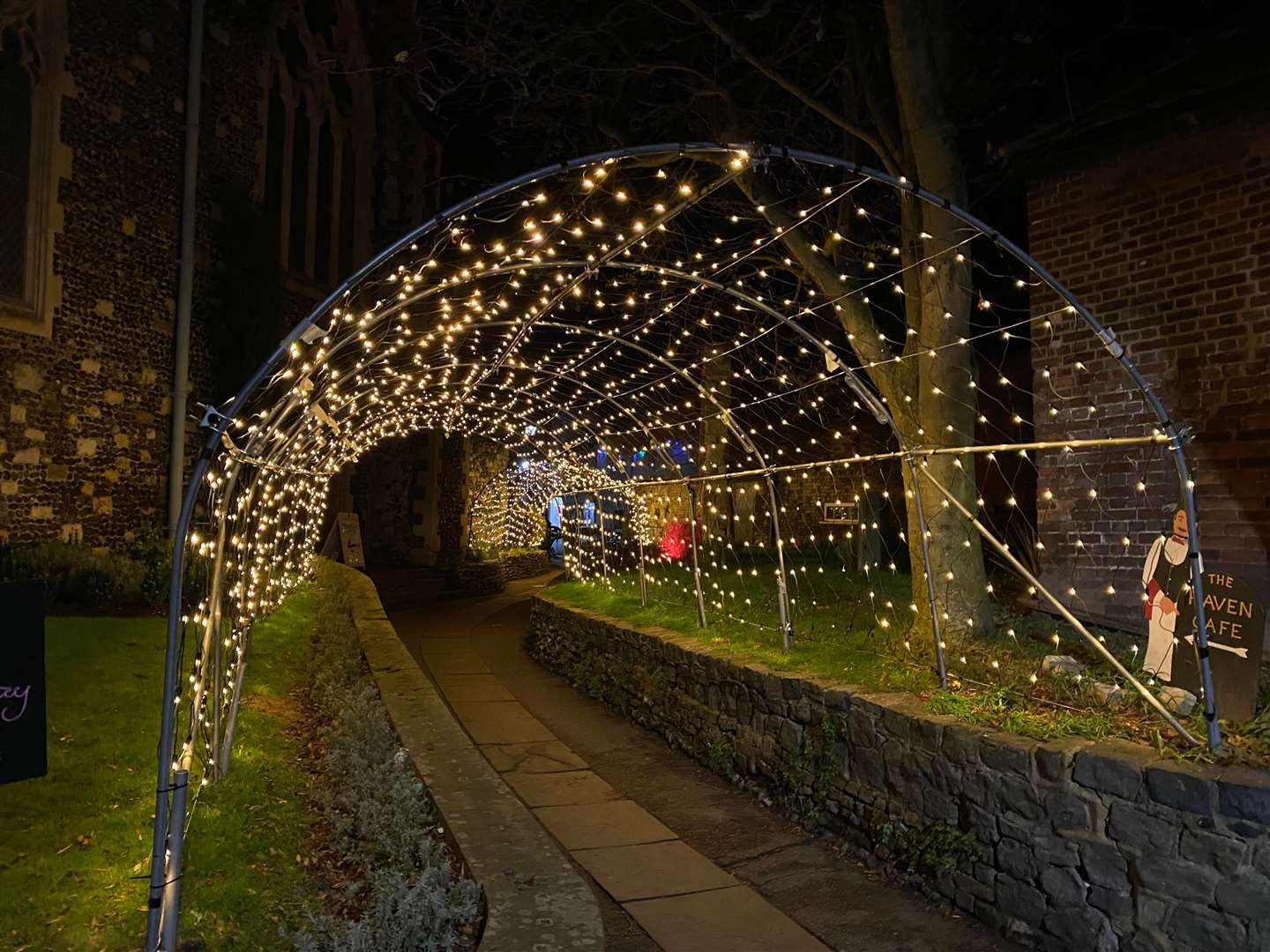 The lights tunnel at St Peter's Church in Sandwich is always a hit with residents