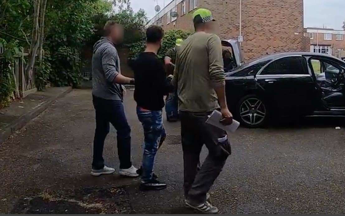The moment of the arrest yesterday. Picture: National Crime Agency