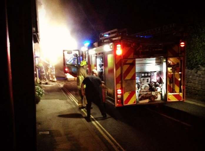 The scene of the fire in Westerham. Picture: Kerry Johnson