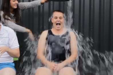 MD Mark Kempster took part in the Ice Bucket Challenge in aid of Motor Neuron Disease