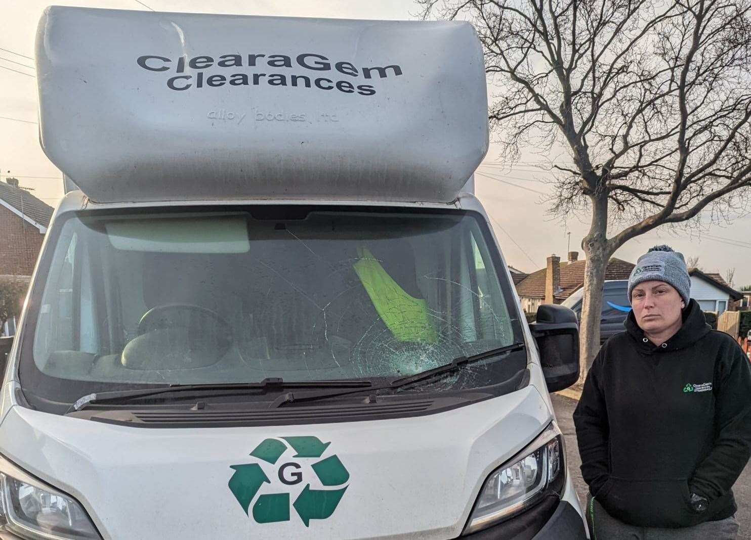 The van struck belongs to ClearaGem a Whitstable based clearance company. Picture: Gemma Phillips