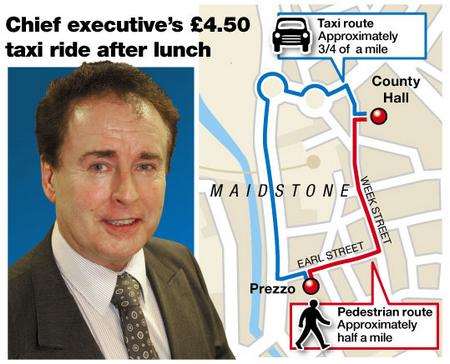 Chief executive Peter Gilroy's £4.50 taxi ride