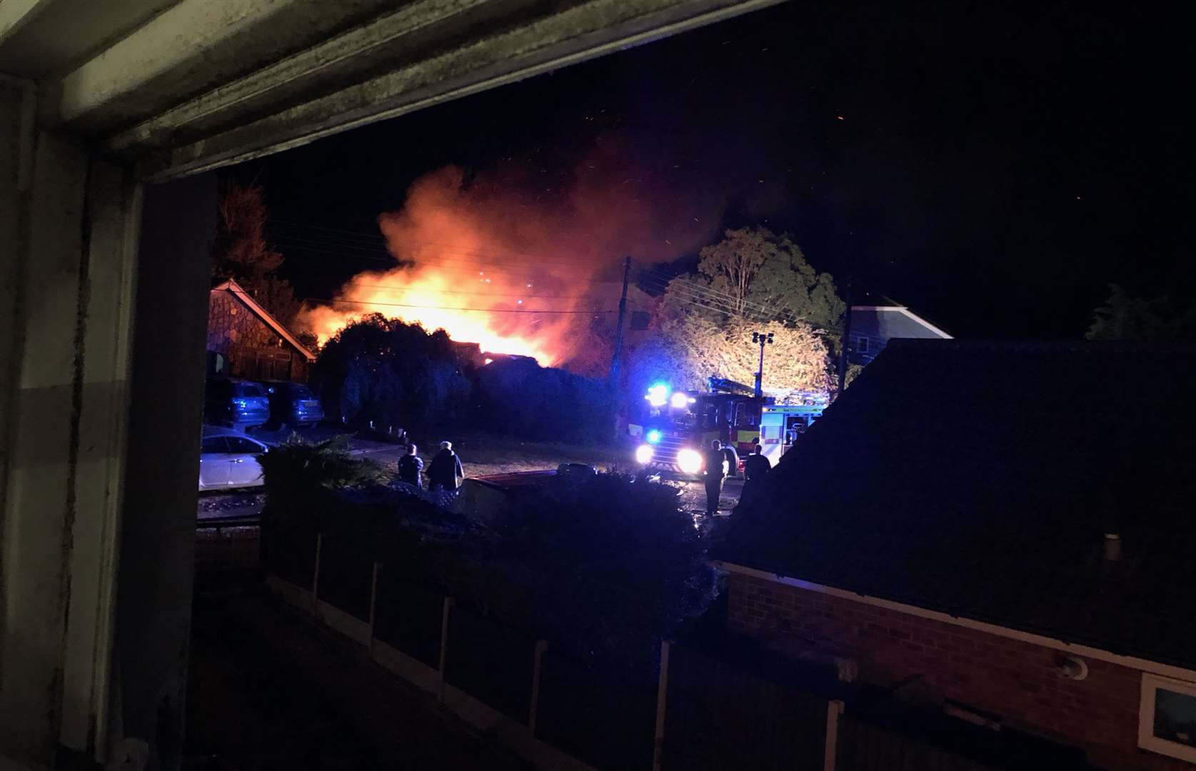 Firefighters were at the scene of the bungalow blaze until 9am on Tuesday morningPicture: Stephen Mina-Jones