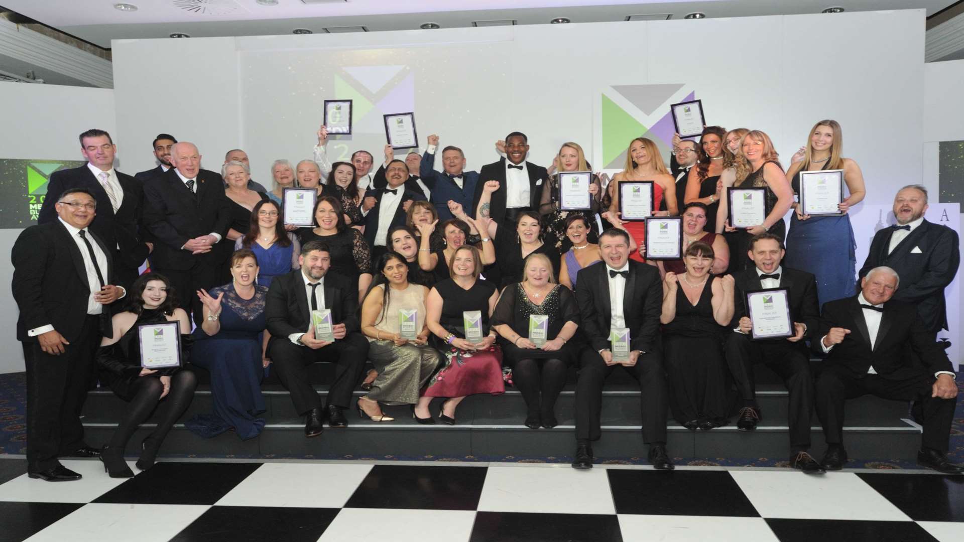 All the winners at the Medway Business Awards. Picture: Simon Hildrew