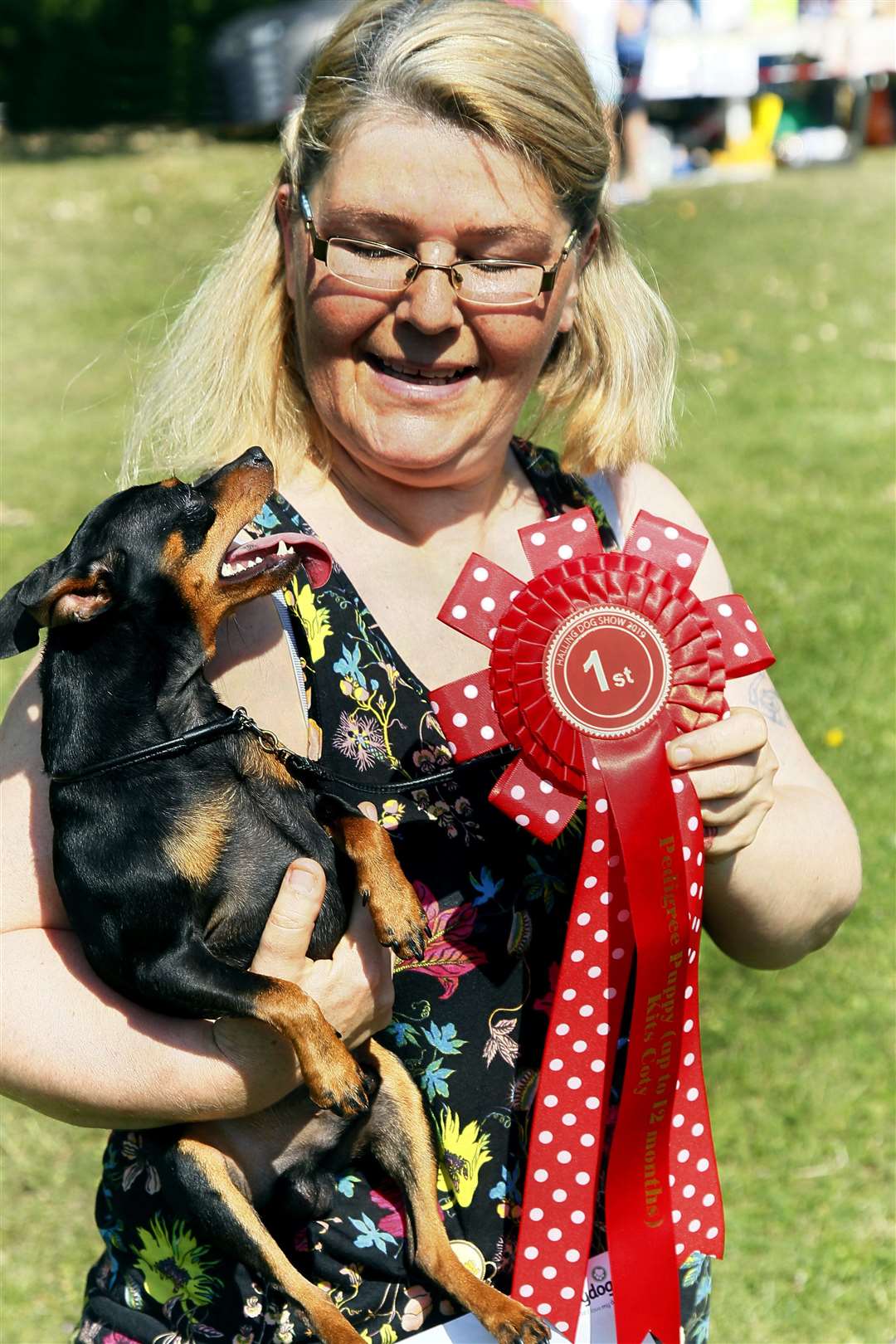 Donna Davis, came 1st with Leif the pedigree puppy. Picture: Sean Aidan (15721360)
