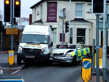 First pictures from Tuesday's accident. Reader picture: Malc Wickenden