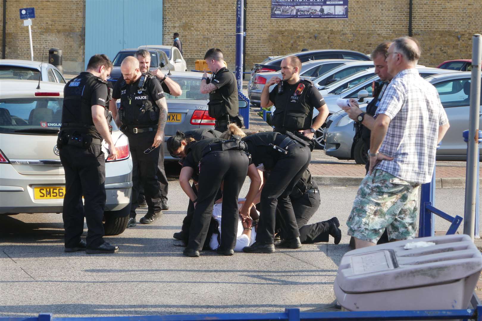Police arrested a woman in Market Street, Gravesend