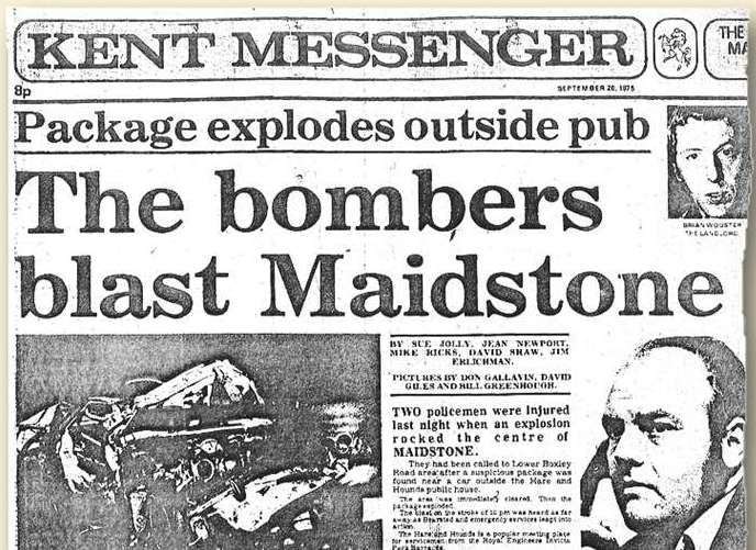 How the Kent Messenger reported the bombing of the Hare and Hounds