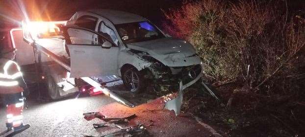 A woman injured after a car fleeing police smashed into her vehicle in Deal has said she is lucky to be alive. Picture: Kelly Marie Algar