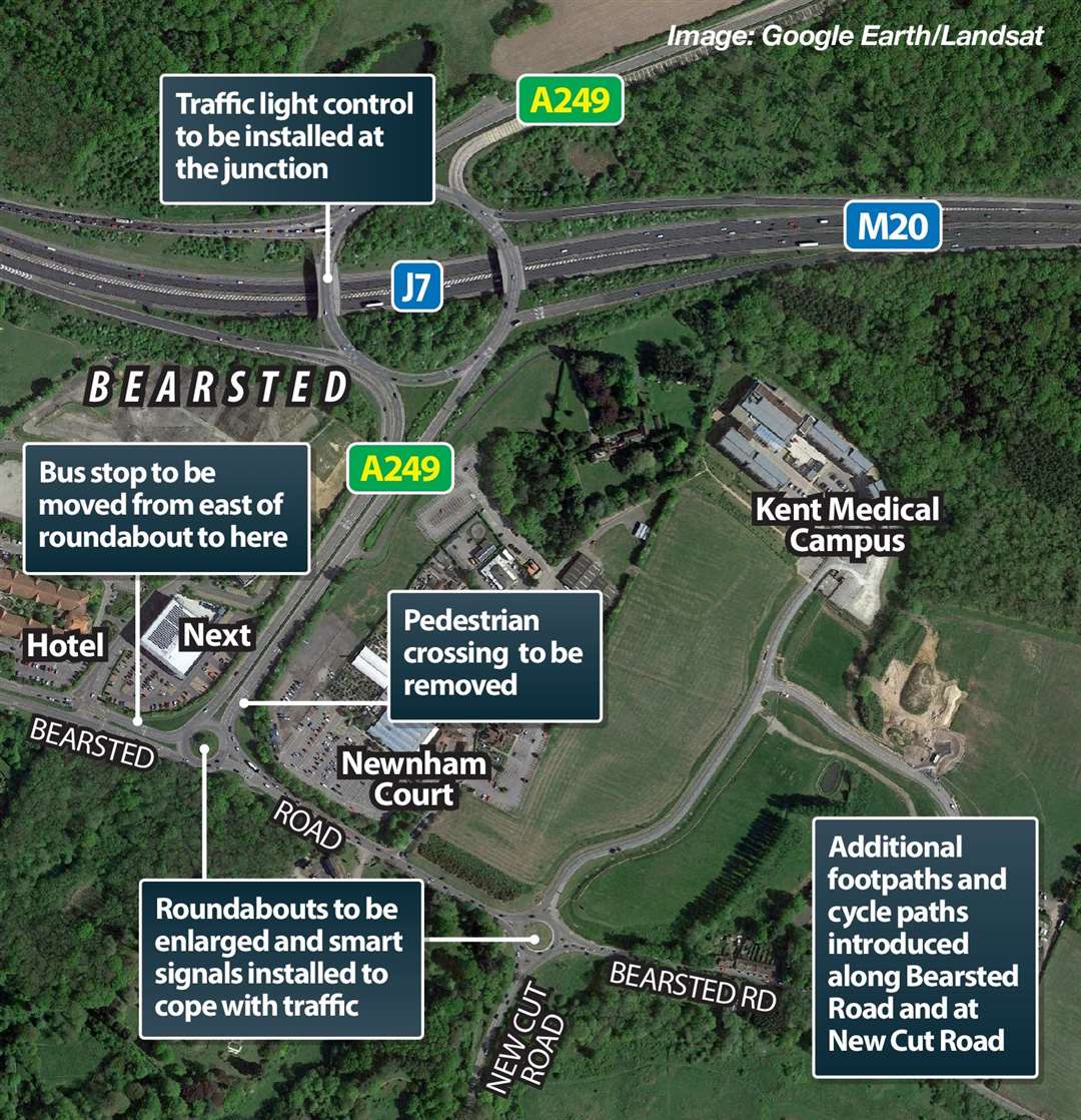Roadworks planned around junction seven of the M20 (3382369)