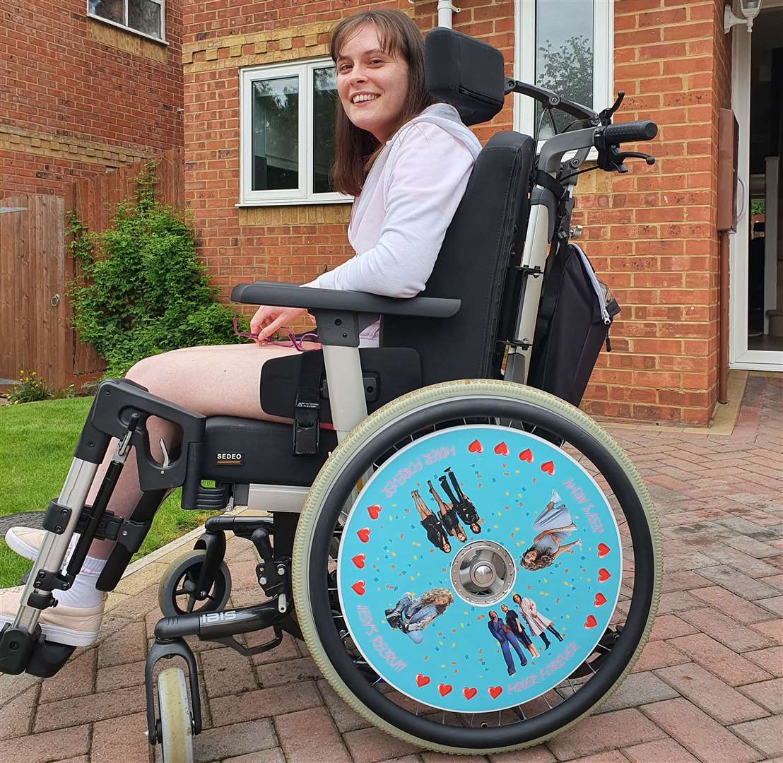 Lauren, a big Little Mix fan, uses her wheelchair to get around