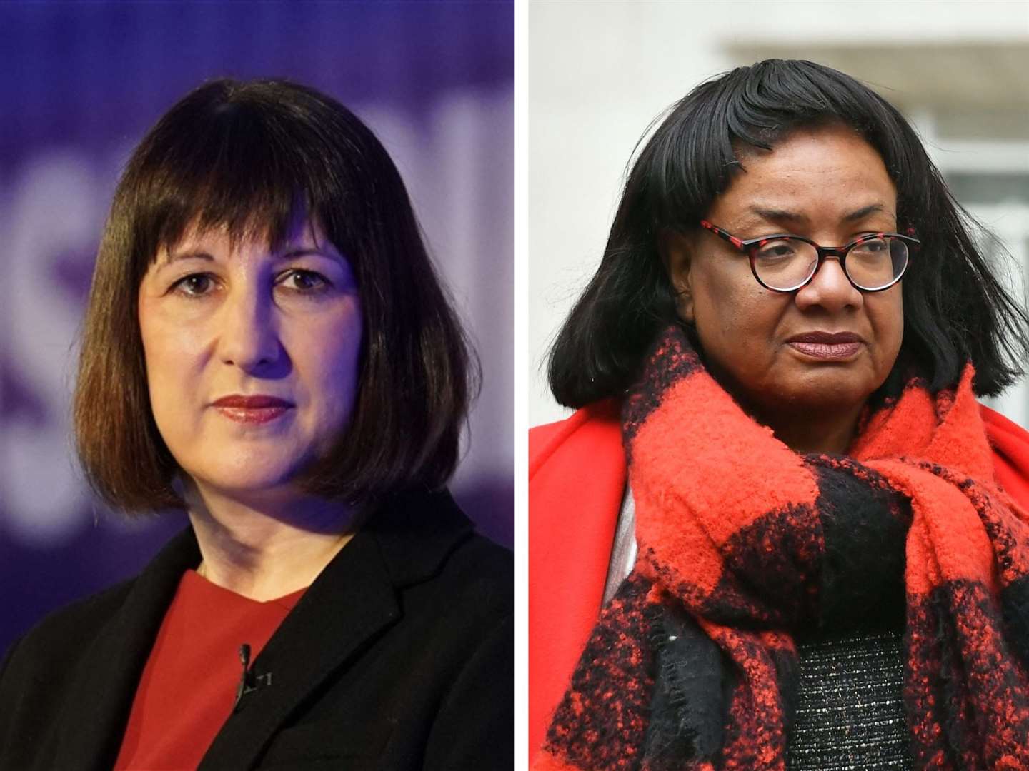 From left: Rachel Reeves speaks on Diane Abbott racism remarks. Picture: PA and Dominic Lipinski/PA