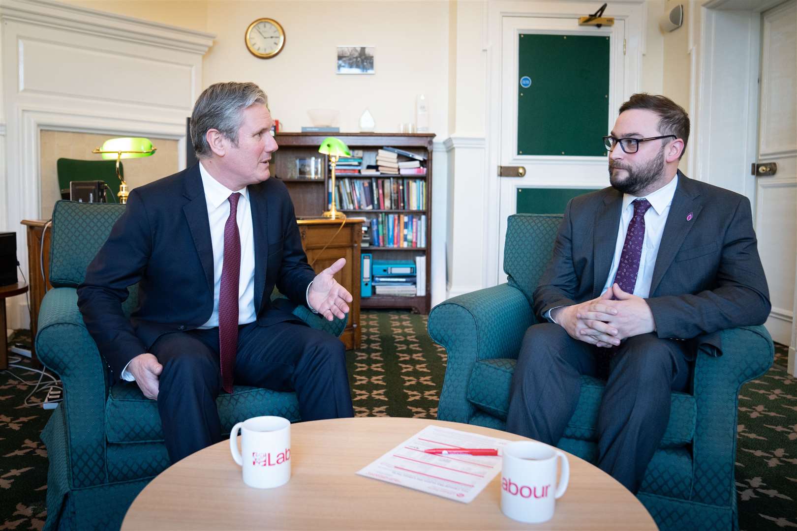 Labour leader Sir Keir Starmer with Bury South MP Christian Wakeford (Stefan Rousseau/PA)