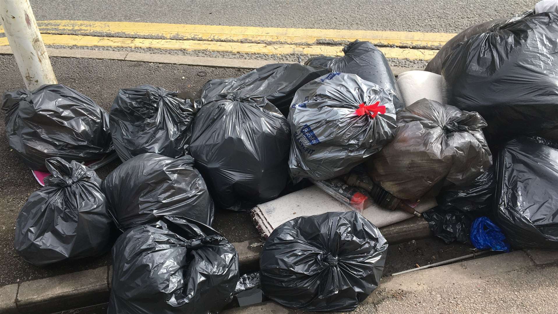 Household waste dumped in Luton Road, Chatham
