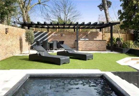 A private hot tub is one perk of this multimillion-pound Bromley home. Photo: Zoopla