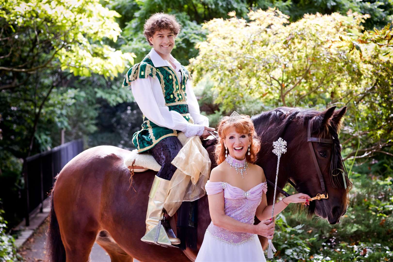 Lee Mead and Bonnie Langford at the launch of the Churchill Theatre's panto, Sleeping Beauty Picture: Kate Darkins