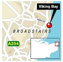 The alleged sex attack happened at Viking Bay, Broadstairs ni the early hours of Sunday morning. Graphic: Ashley Austen