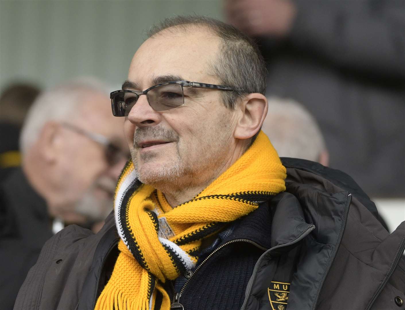 Maidstone United co-owner Oliver Ash watches on at Ipswich. Picture: Barry Goodwin