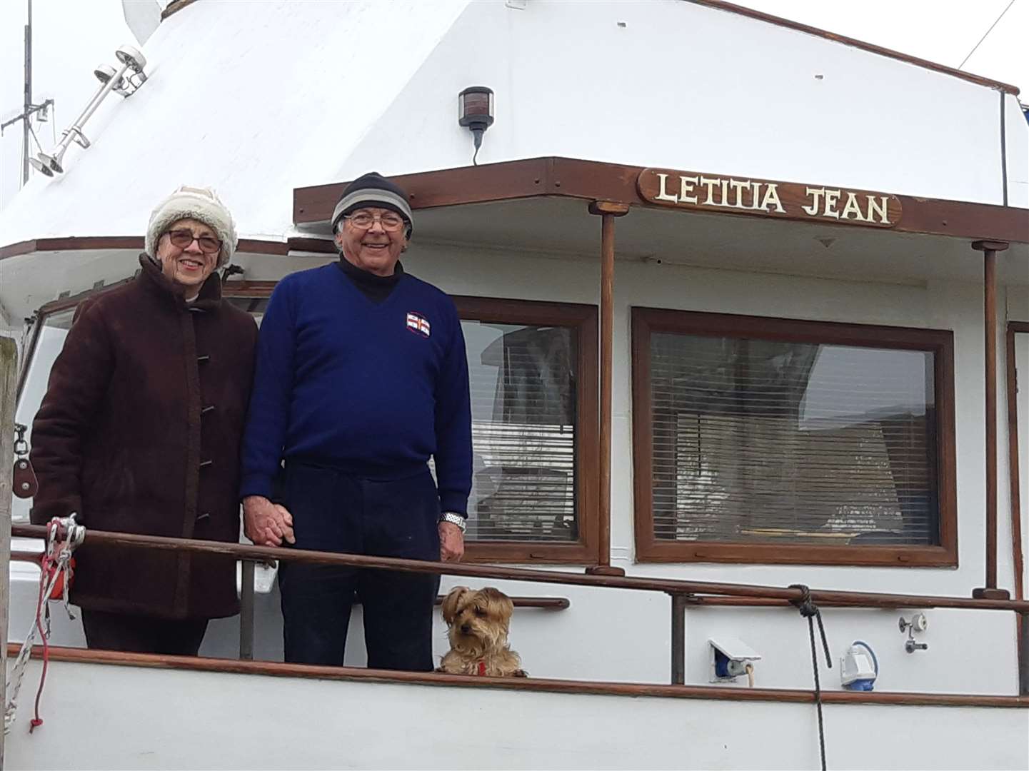 John and Dorothy Haynes plus dog Tilly were able to move onto Dover on Monday