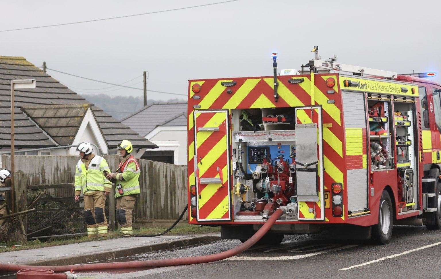Fire crews were called after a blaze broke out in Hythe. Picture: UKNIP